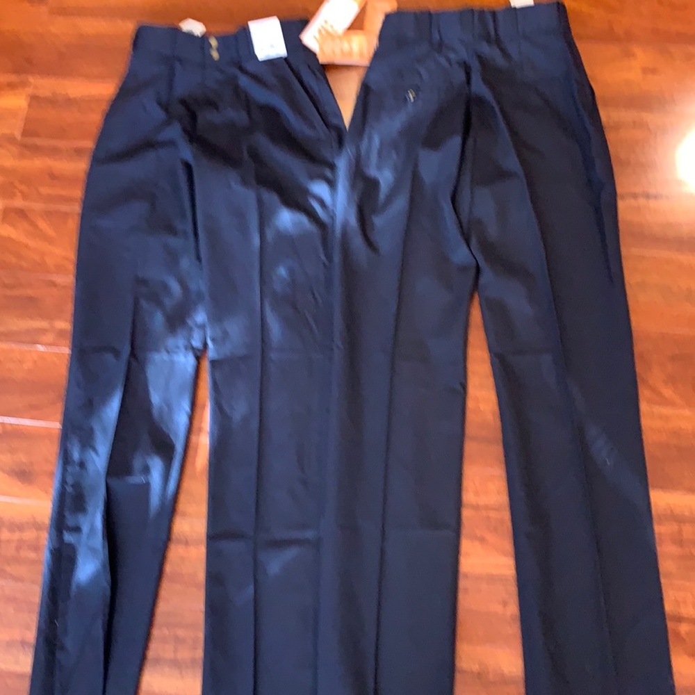Perfection Navy Women's Uniform Super long Dress Trousers - 2 Pairs